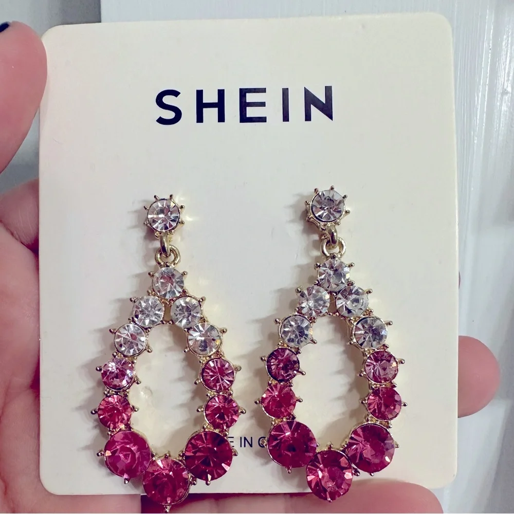 Pink Ombré Dangle Earrings - Picture 1 of 4